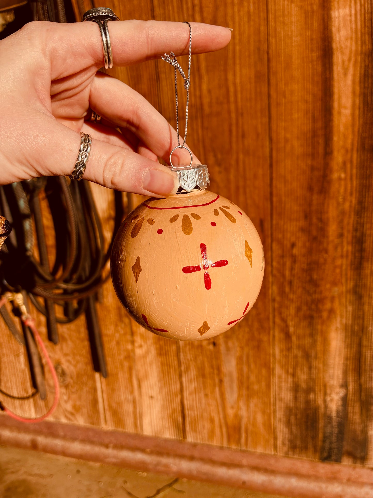 Pretty Bull Large HANDPAINTED Ornament