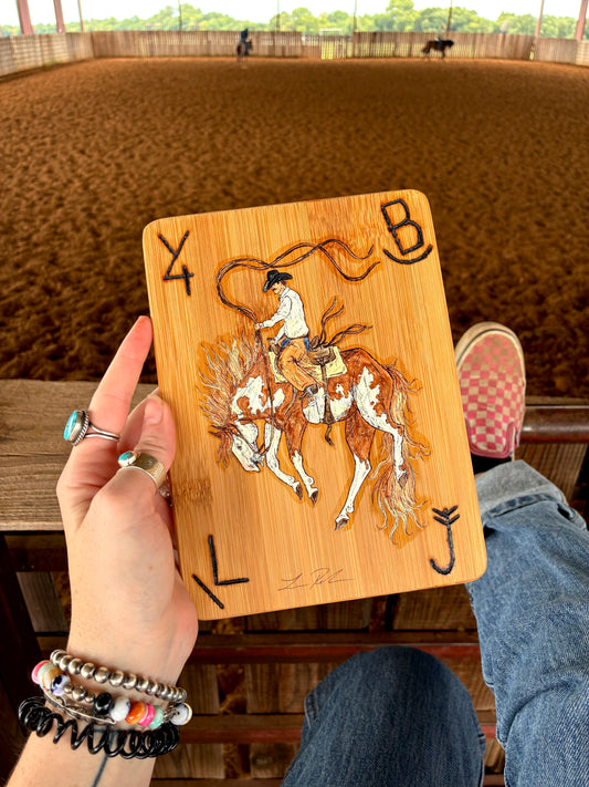 Bucked Up Handpainted Cutting Board