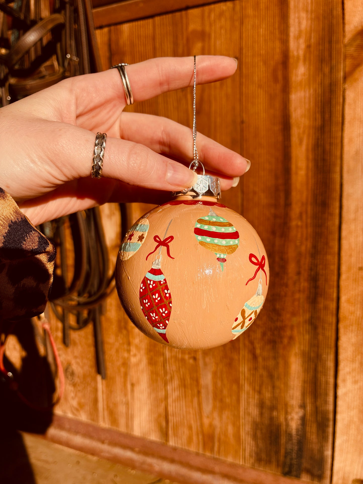 Pretty Tree Large HANDPAINTED Ornament