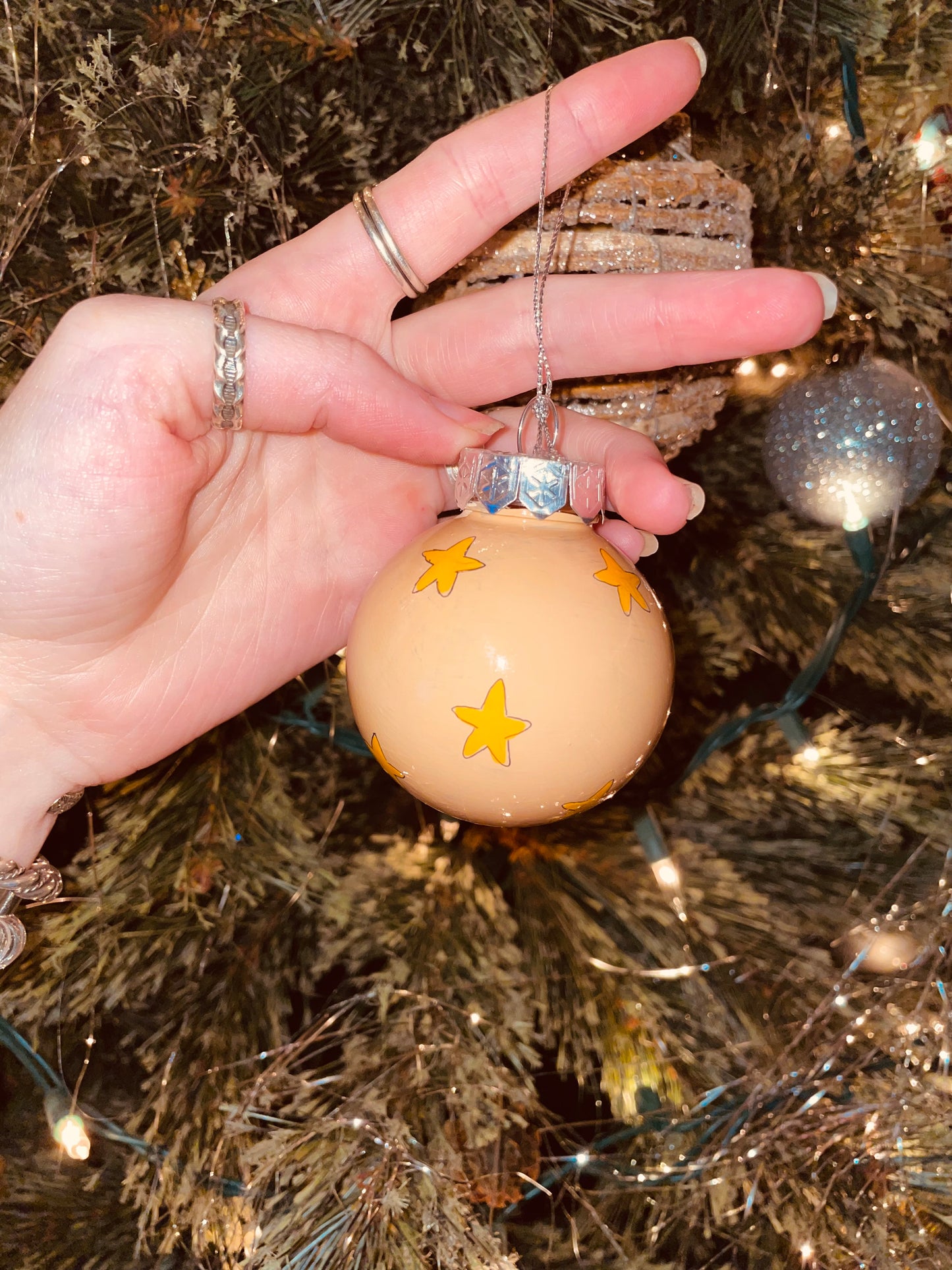 Starry Night HANDPAINTED Ornament