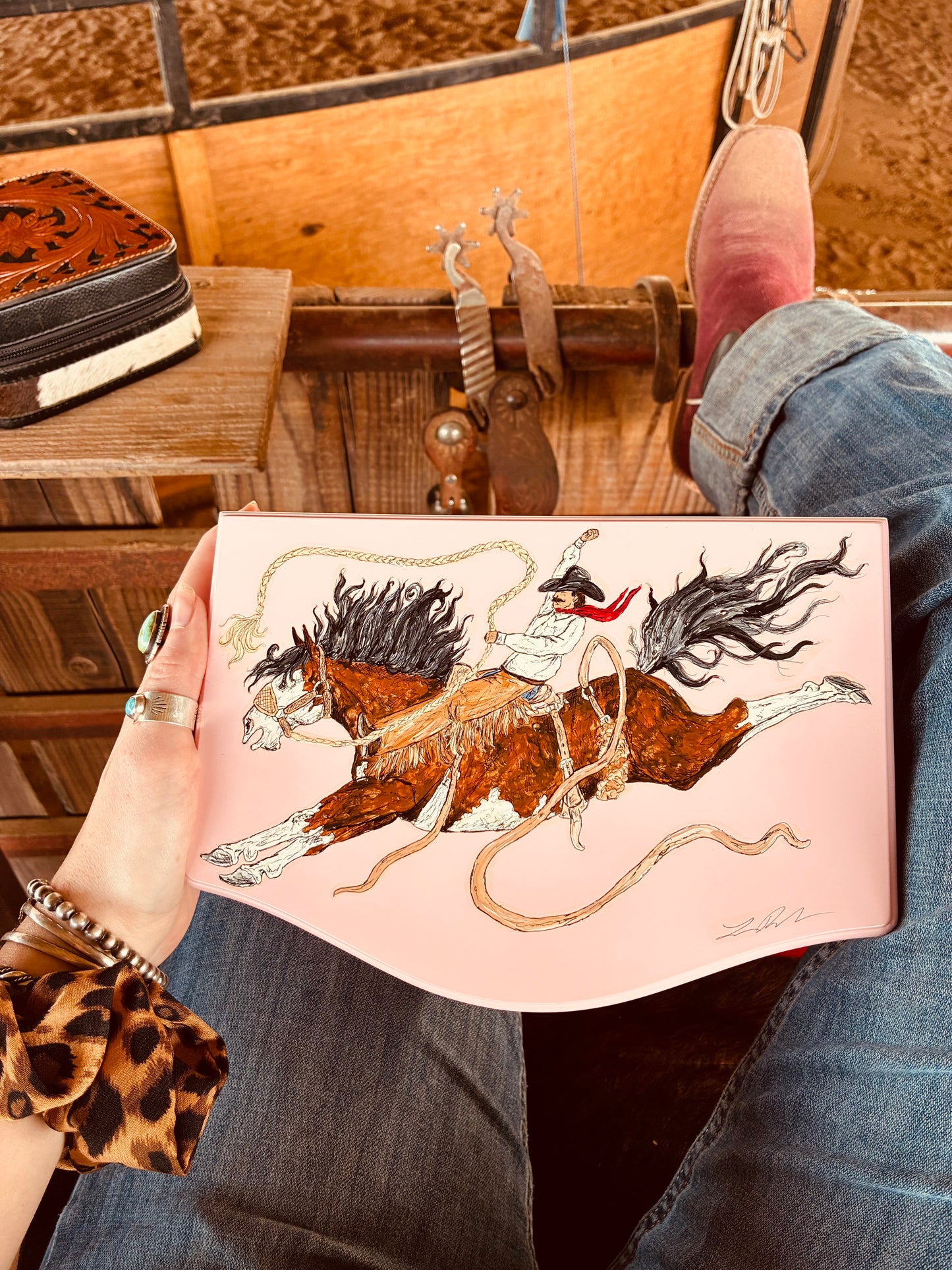 Hastings HANDPAINTED Wooden Jewelry Music Box