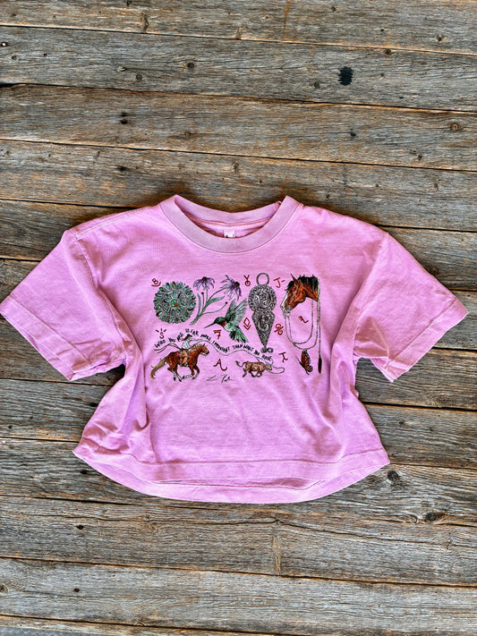 Who You Are Cotton Cropped Tee Small