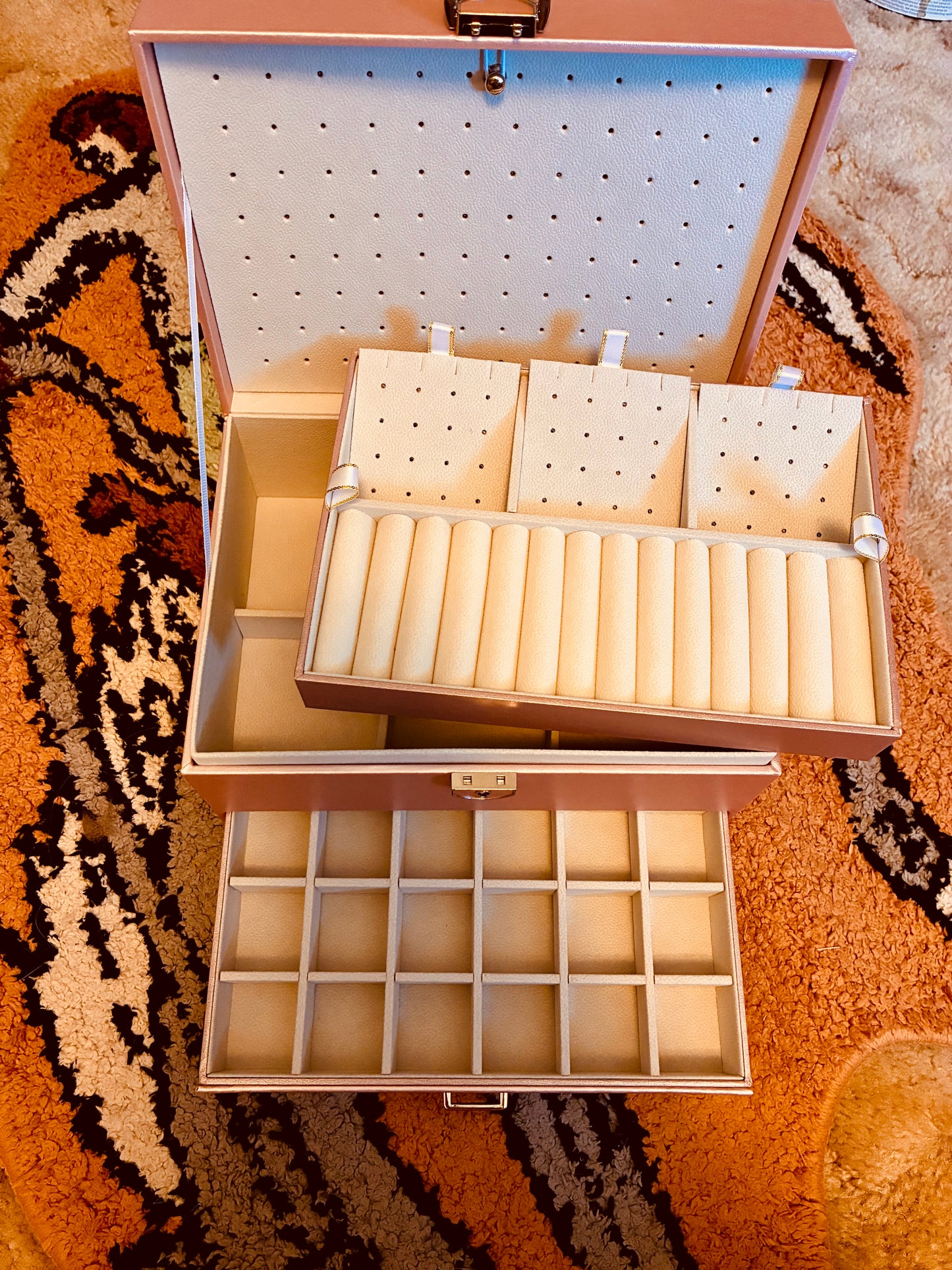 5 Layer Rose Gold Jewelry Box