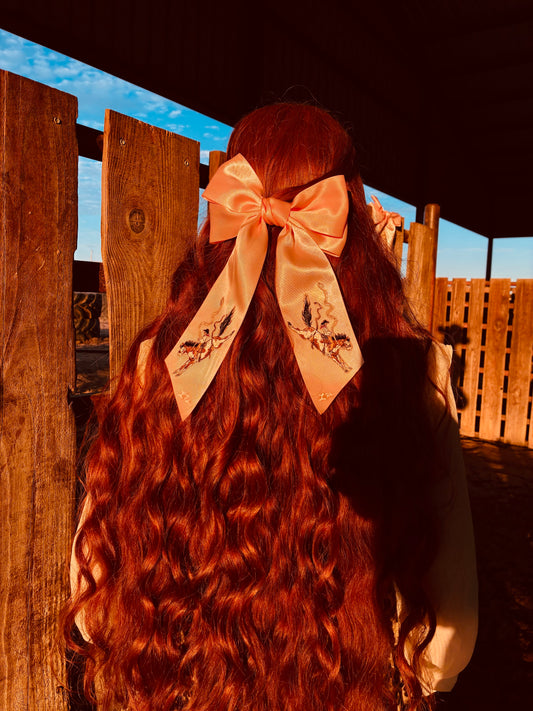 Quinn Pink HANDPAINTED Hairbow