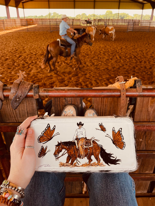 WRA Handpainted Cowhide Case