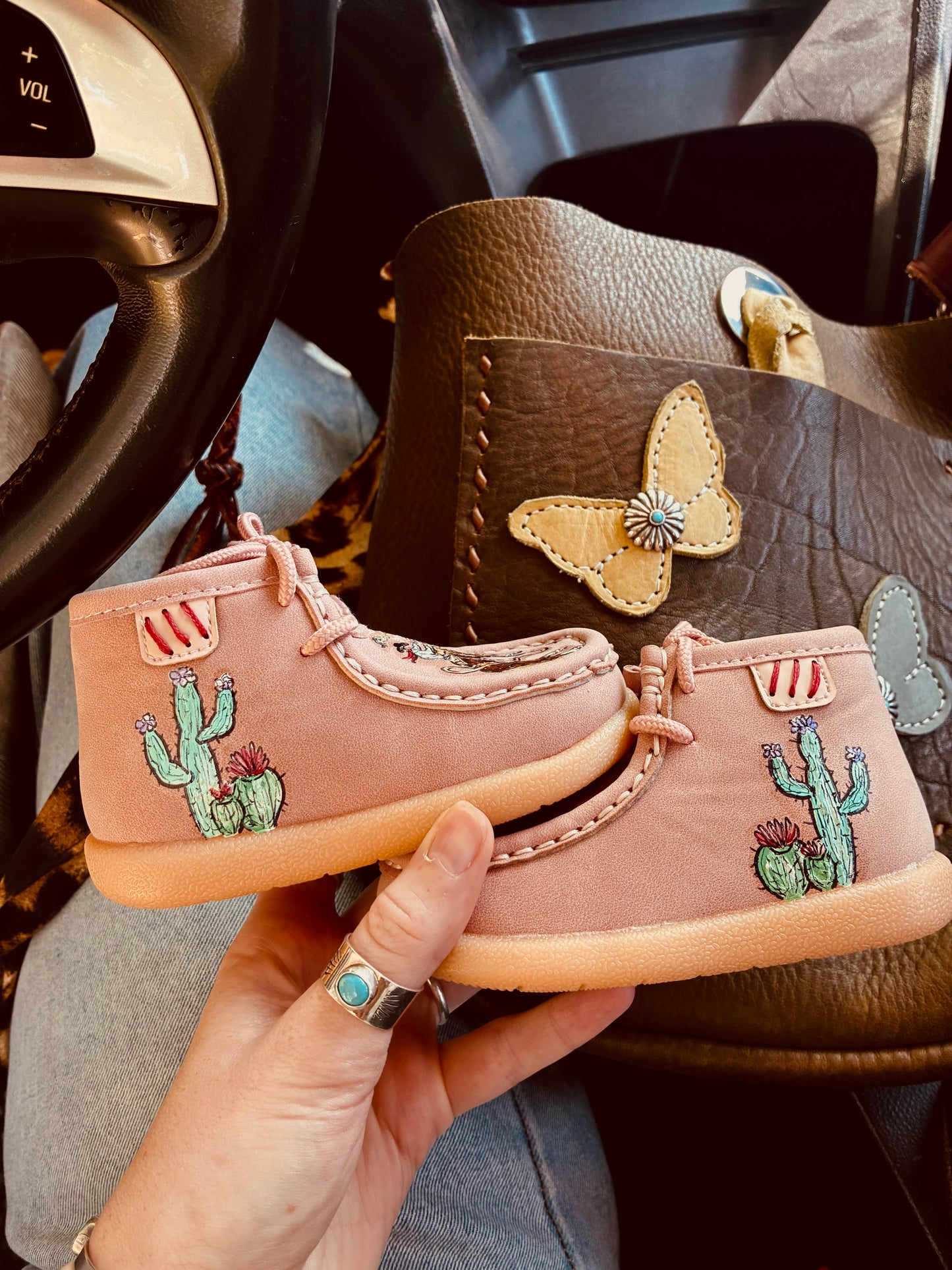 Kincade Pink Baby Moccasins