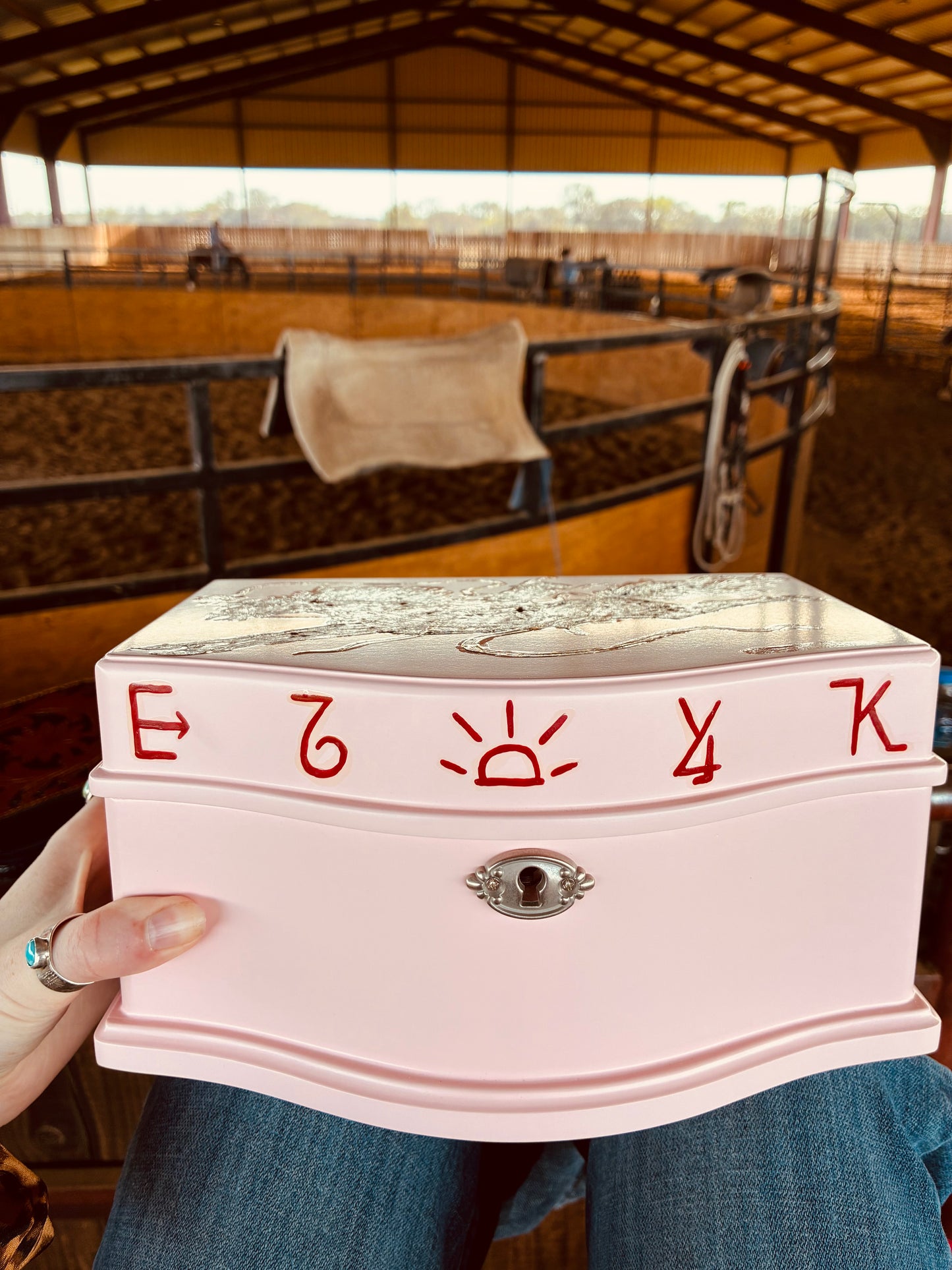 Hastings HANDPAINTED Wooden Jewelry Music Box