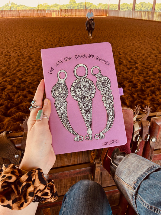 Live With Purple Lined Notebook