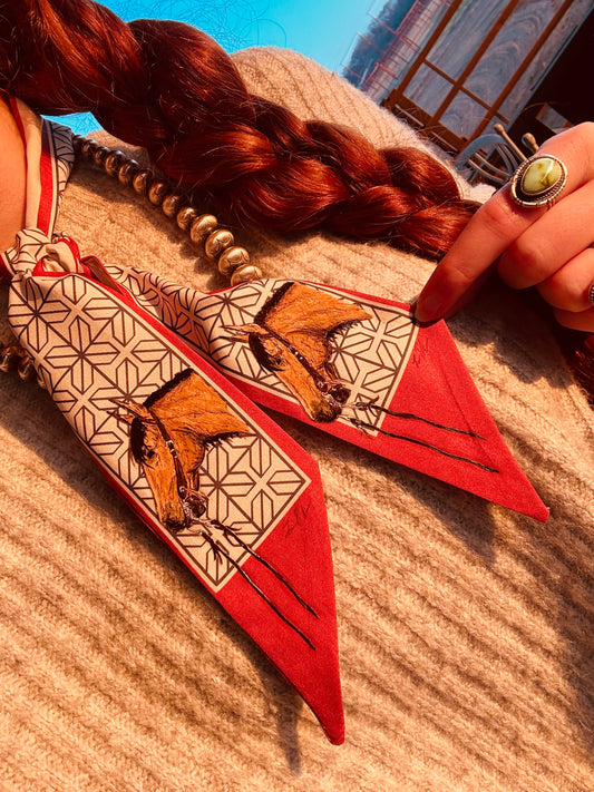 Buckskin HANDPAINTED Twilly