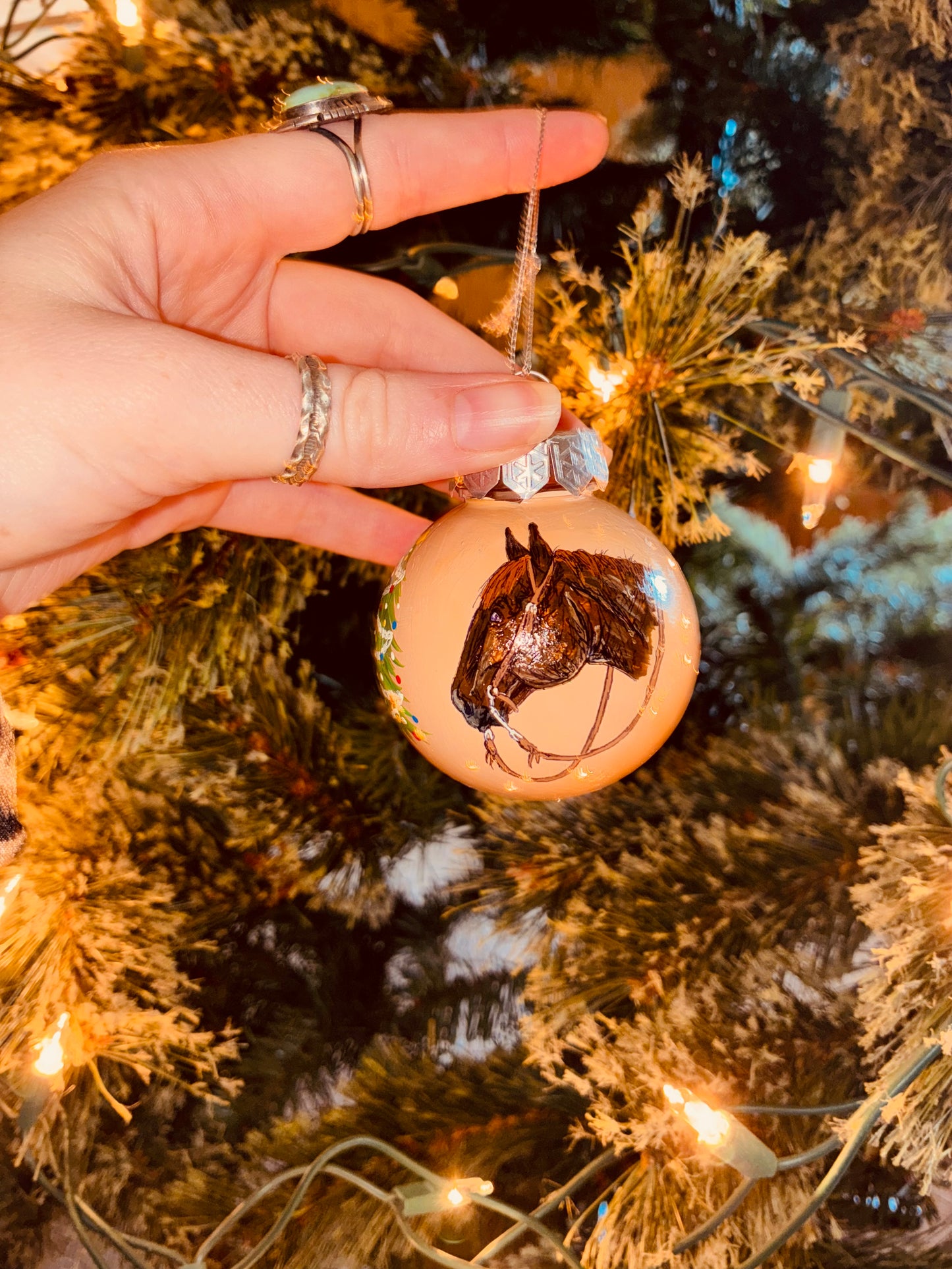 Cowboy Small HANDPAINTED Ornament