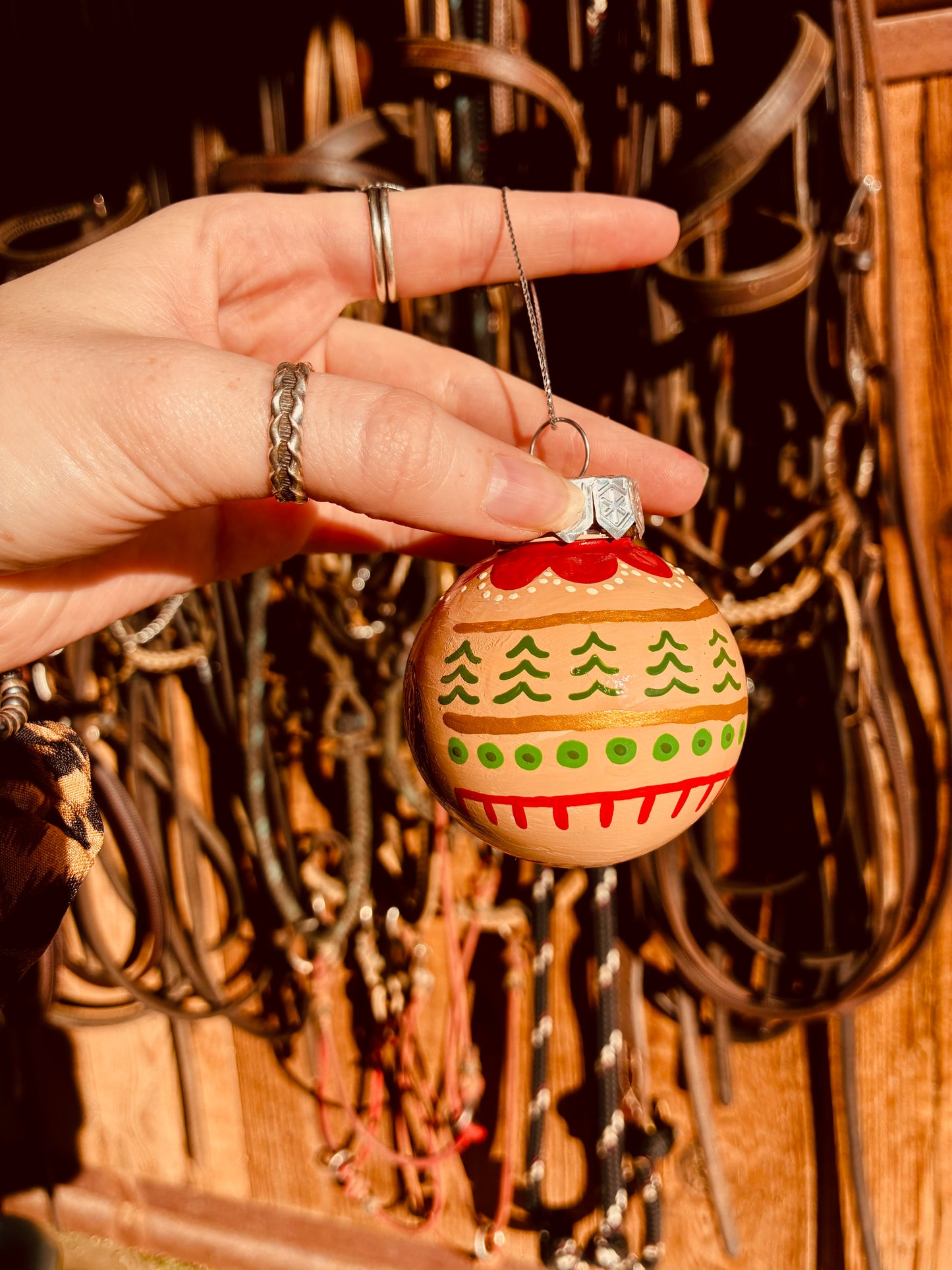 Festive Small HANDPAINTED Ornament