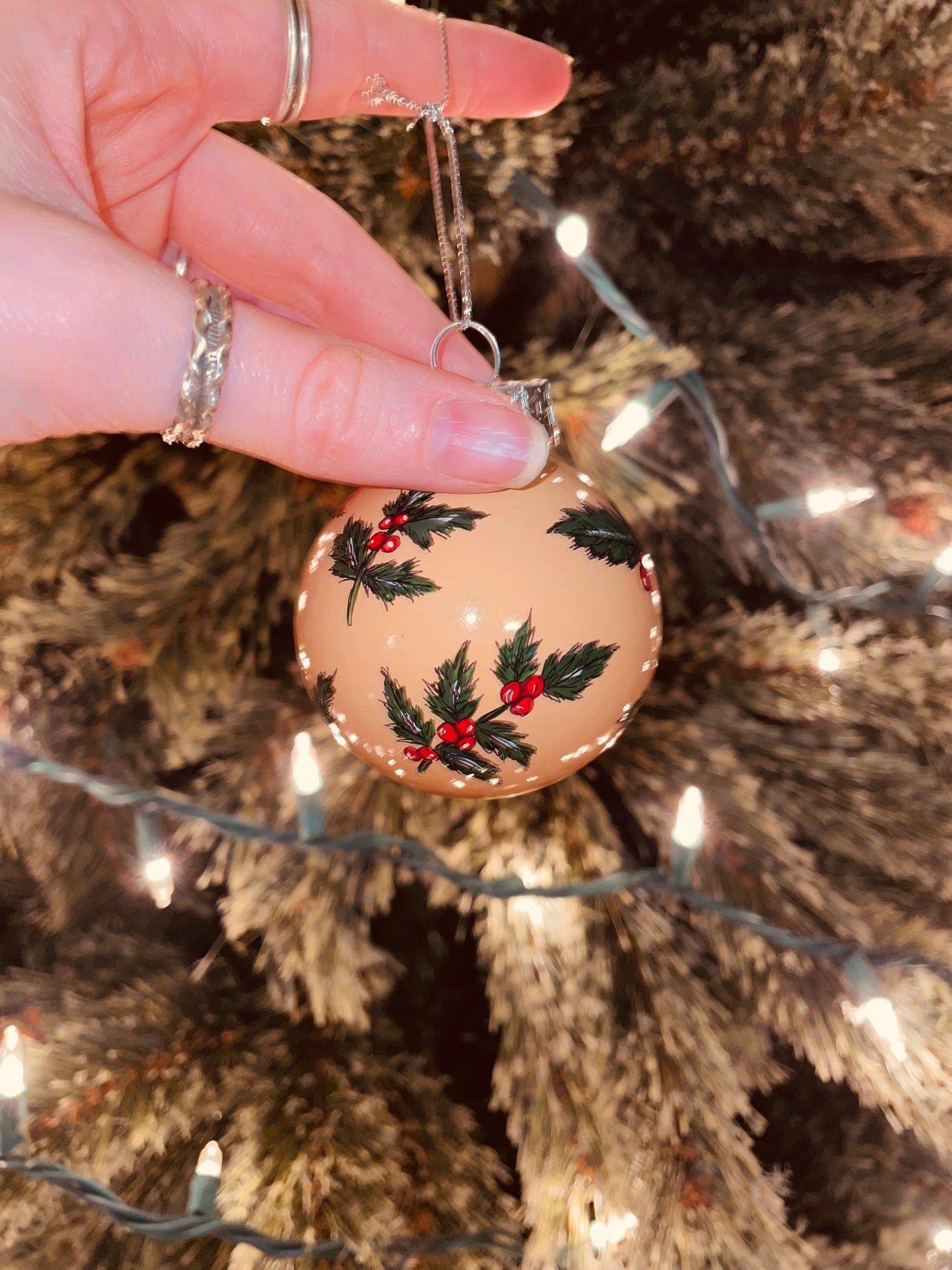 Santa’s Handy HANDPAINTED Ornament