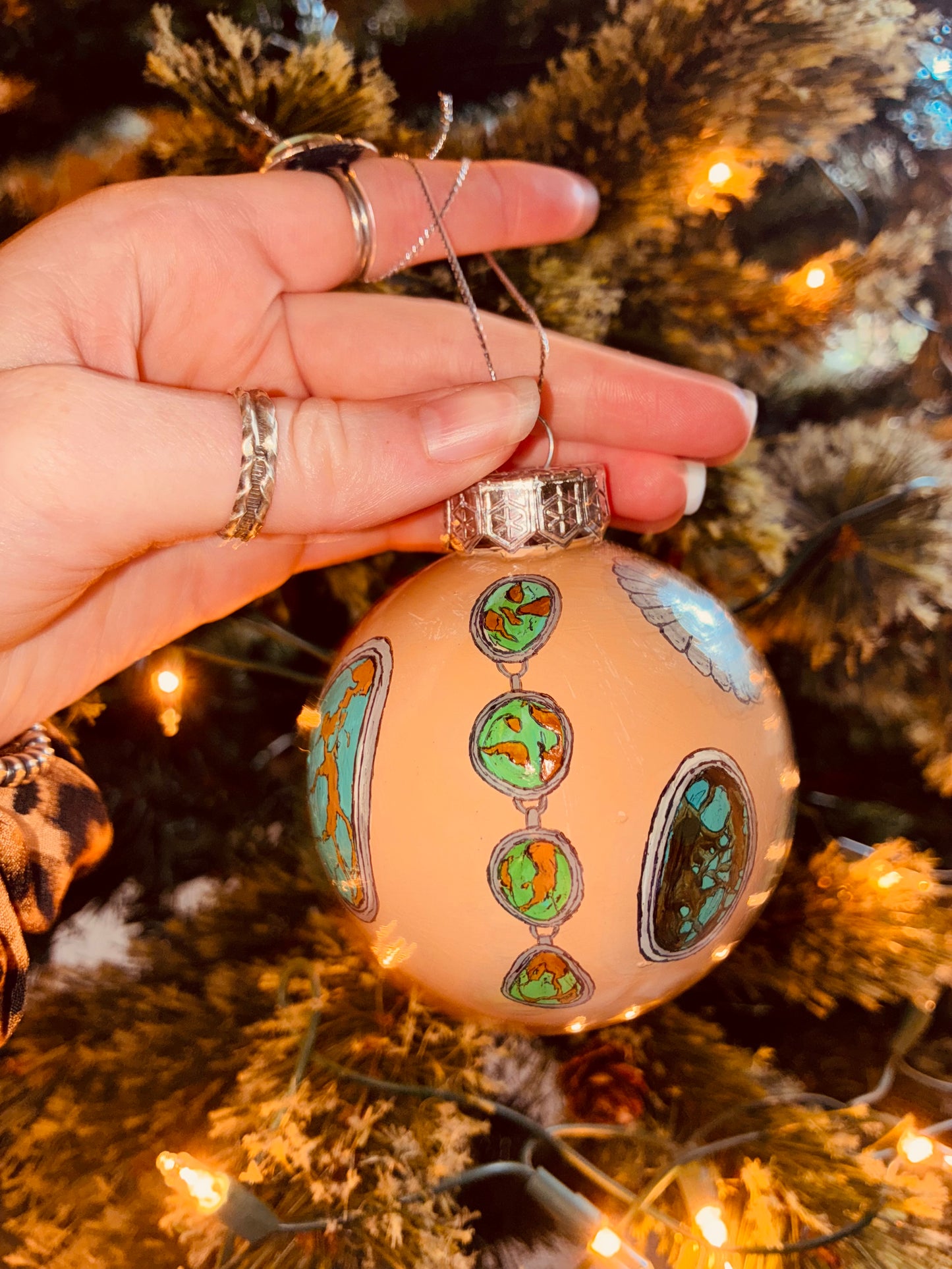 Kendra Large HANDPAINTED Ornament