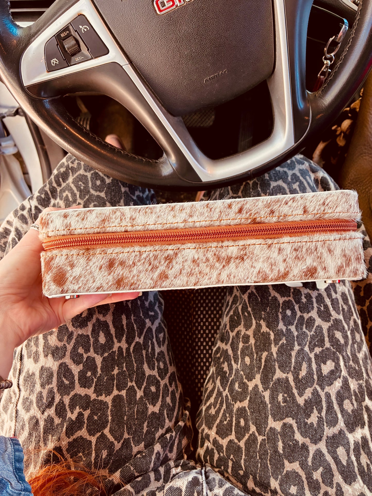 Vibes Handpainted Cowhide Case