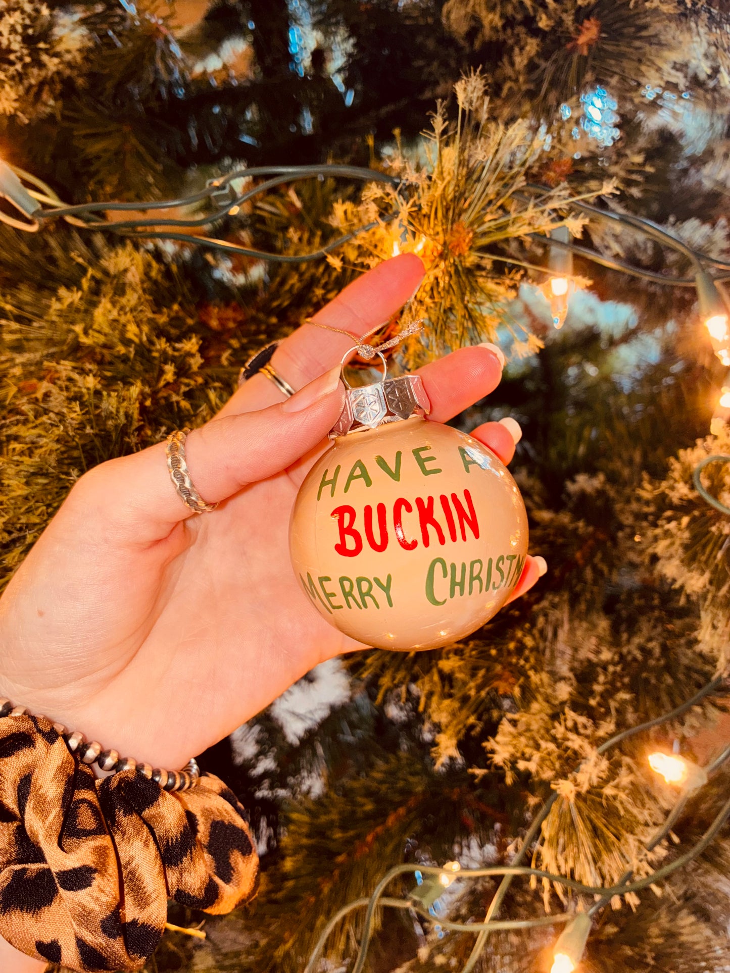 Buck it Small HANDPAINTED Ornament