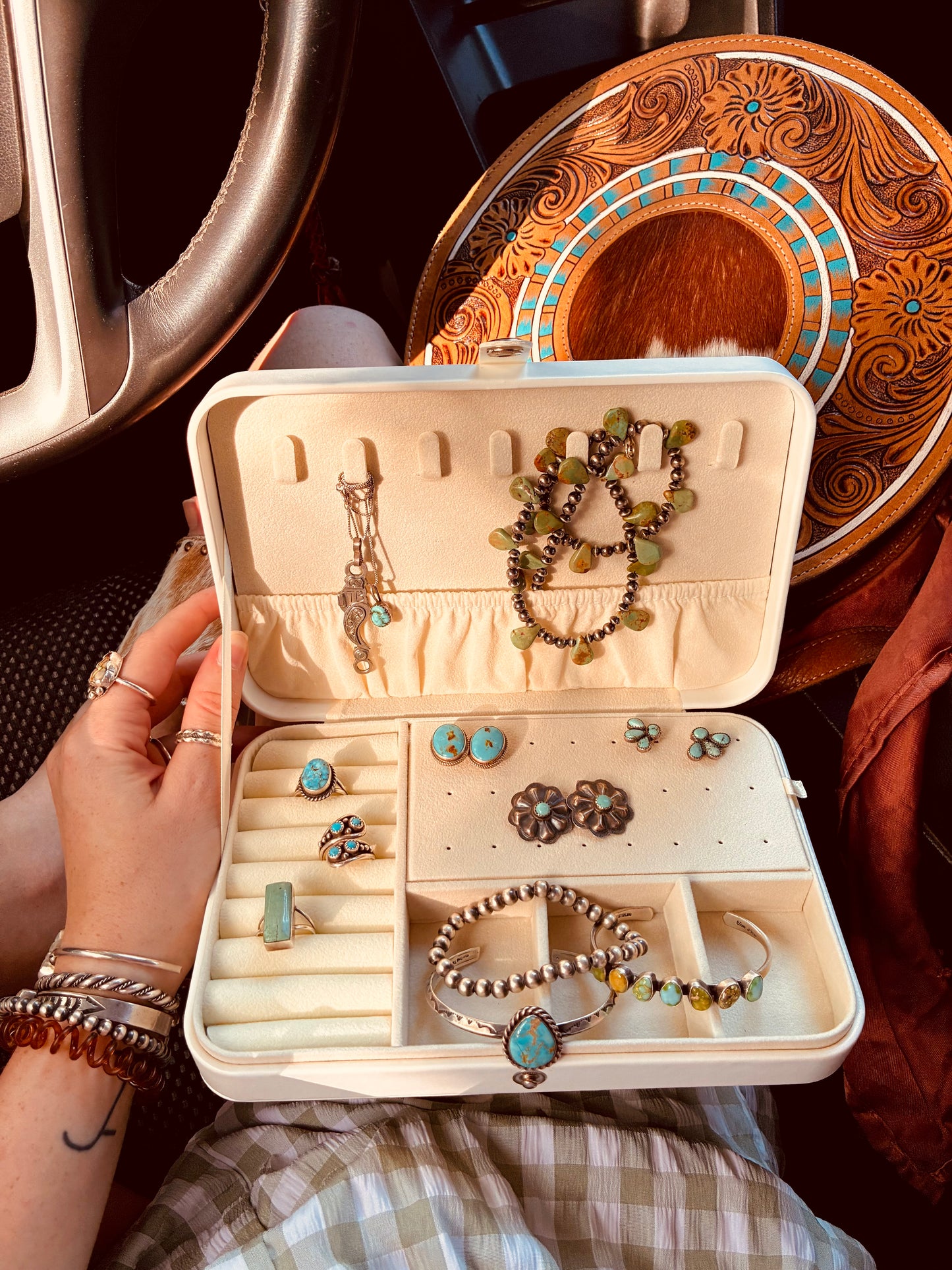 Simple Gal Handpainted Large Case