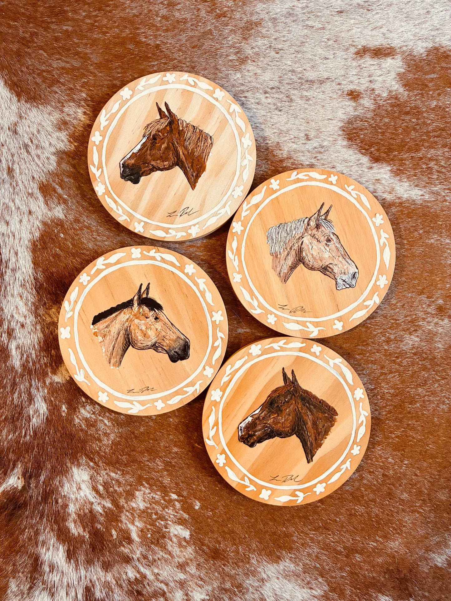 Ladies Round Wooden Coasters