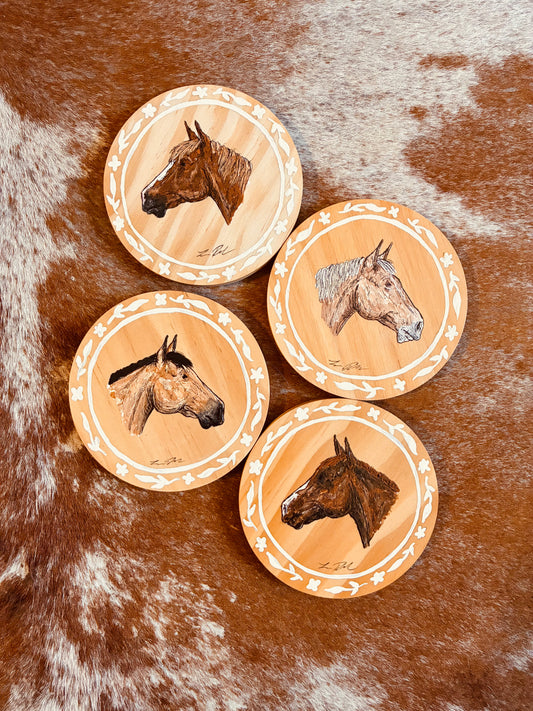 Ladies Round Wooden Coasters