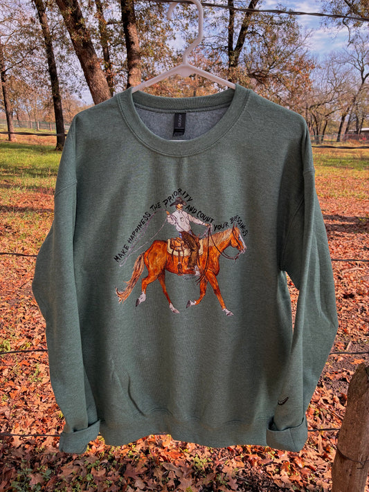 Priority Green Crewneck
