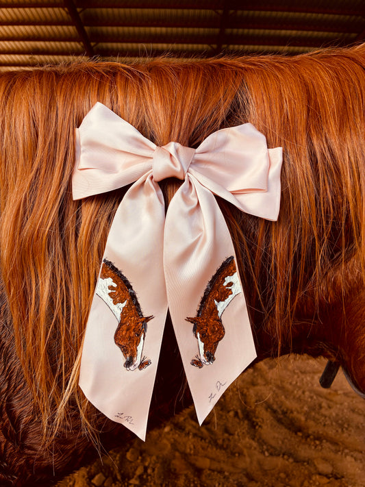 Sweet Thang Baby Pink HANDPAINTED Hairbow