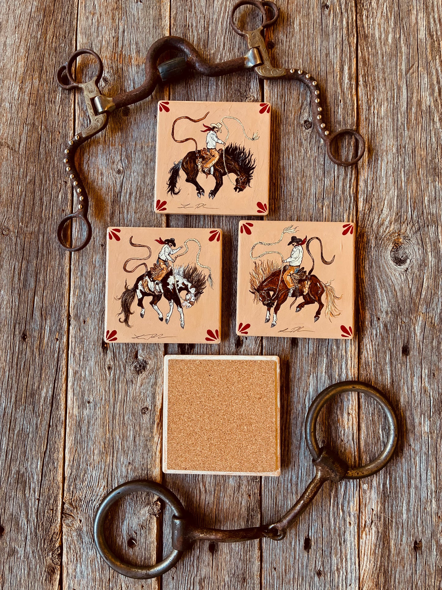 Buster Handpainted Coasters