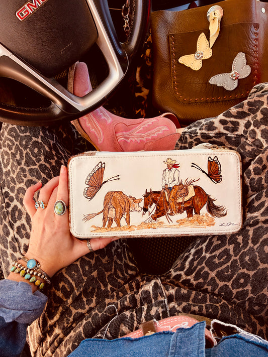 Vibes Handpainted Cowhide Case