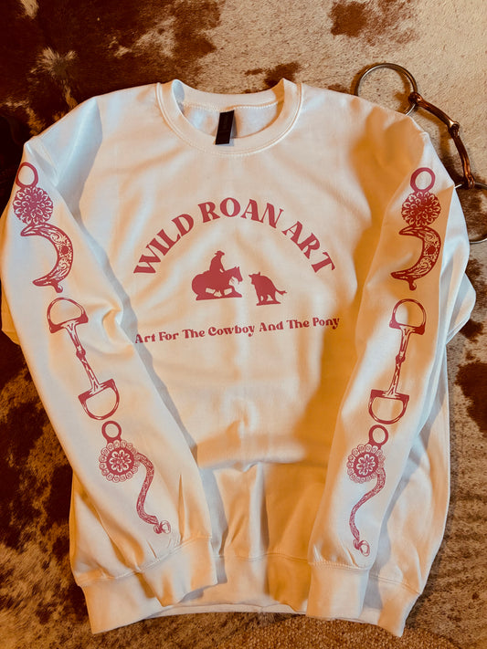 WRA Bitty White Crewneck Pink Vinyl