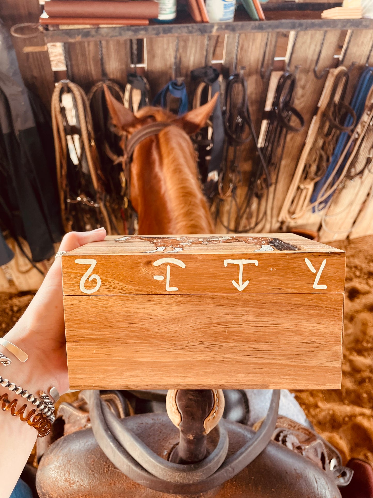 Jett Handpainted Keepsake Box