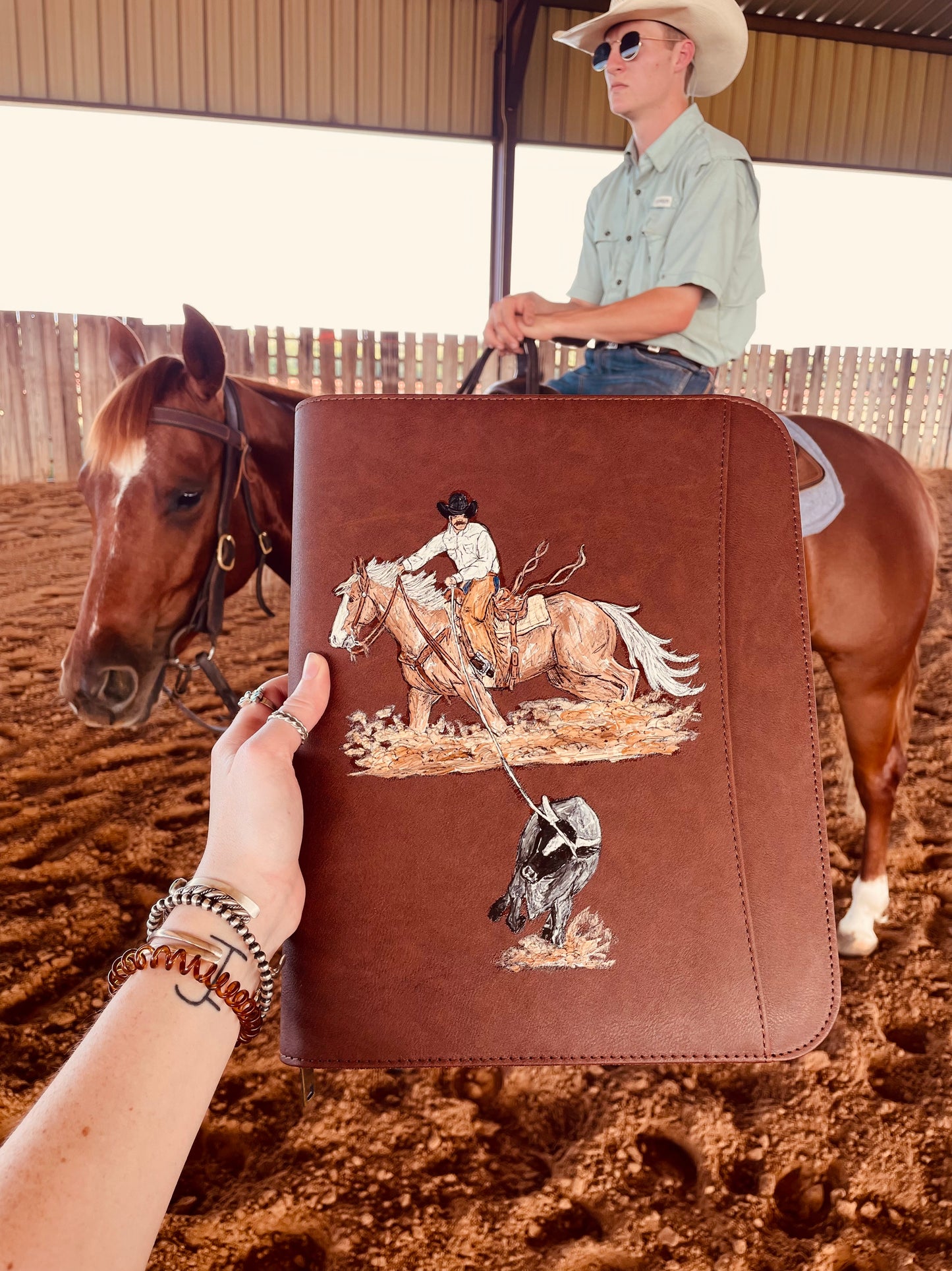 Roped Him Leather Portfolio