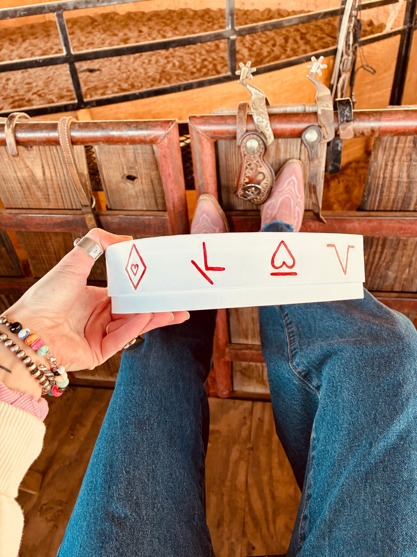 Love Broncs Handpainted Valentine’s Box