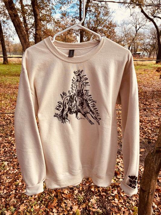 Horse Trainer Tan Crewneck