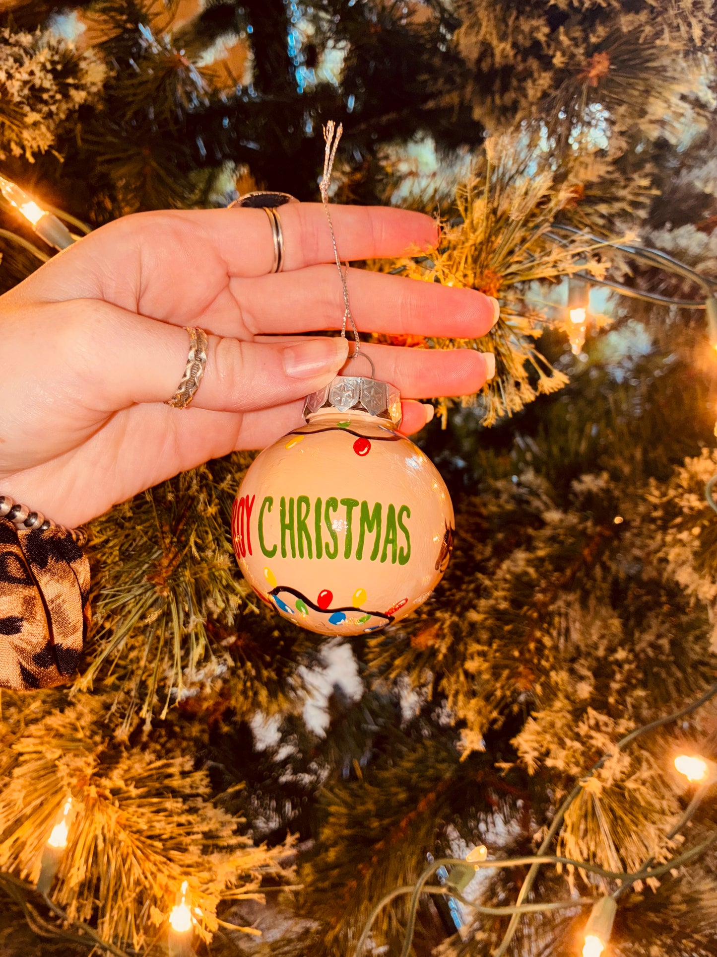 Lights Small HANDPAINTED Ornament