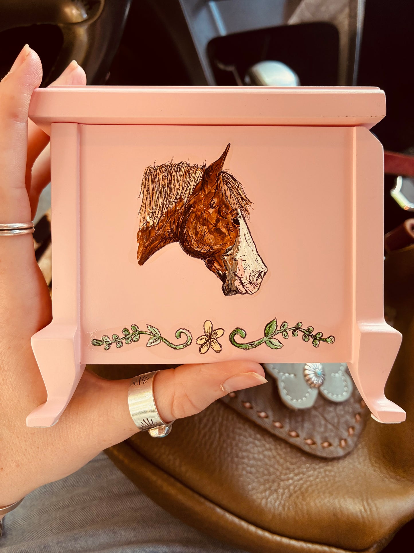 Millie HANDPAINTED Jewelry Music Box