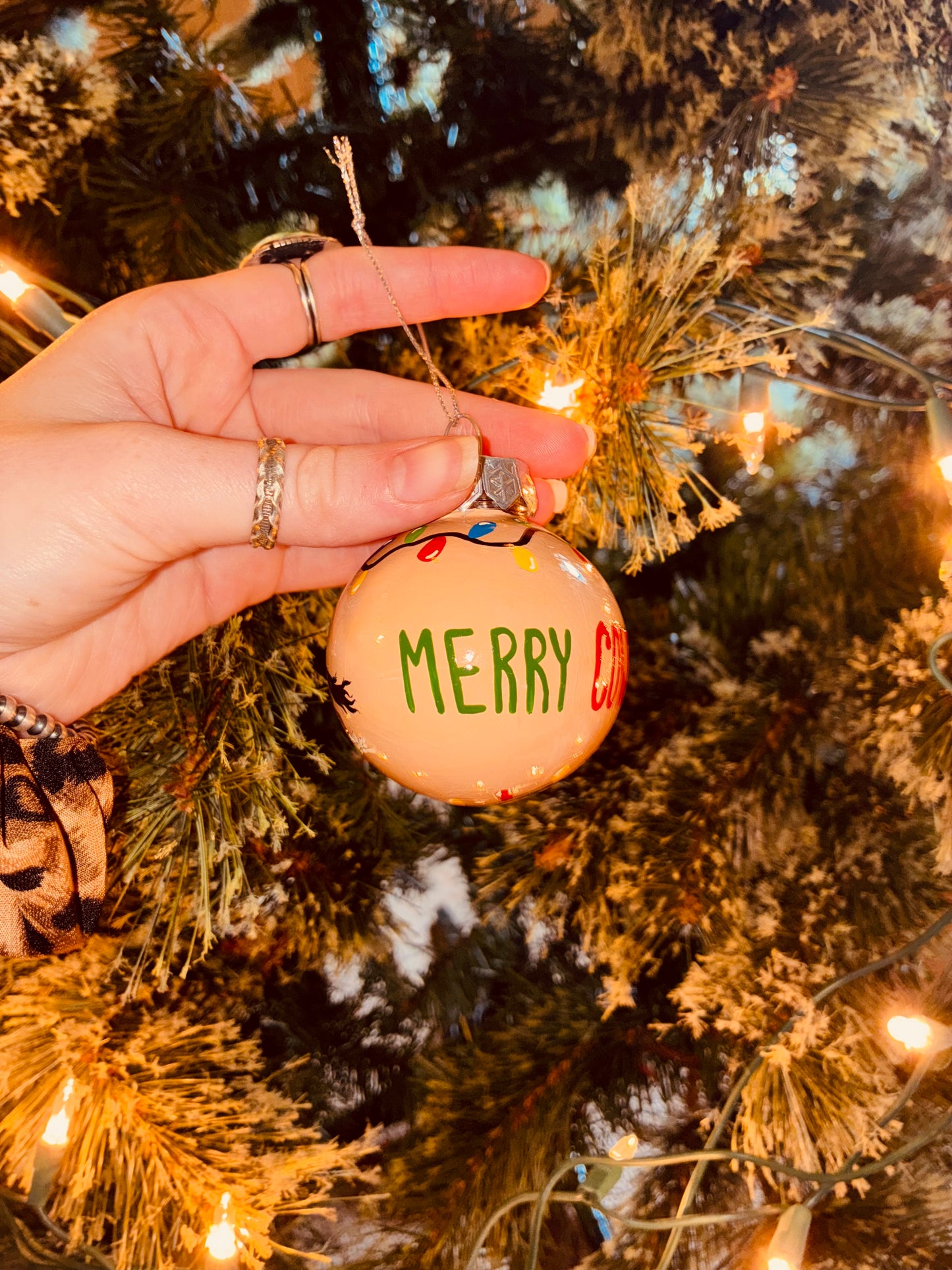 Lights Small HANDPAINTED Ornament