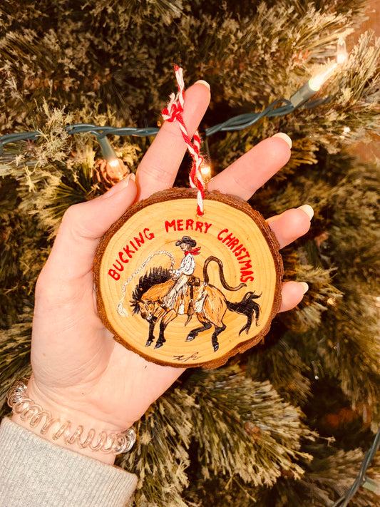 Bronco Wood Ornament