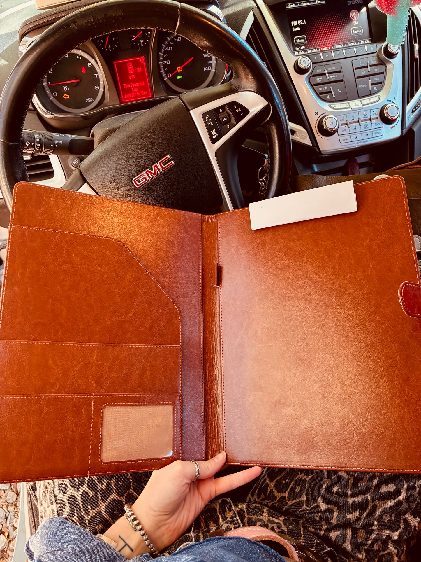 Down The Fence Leather Padfolio