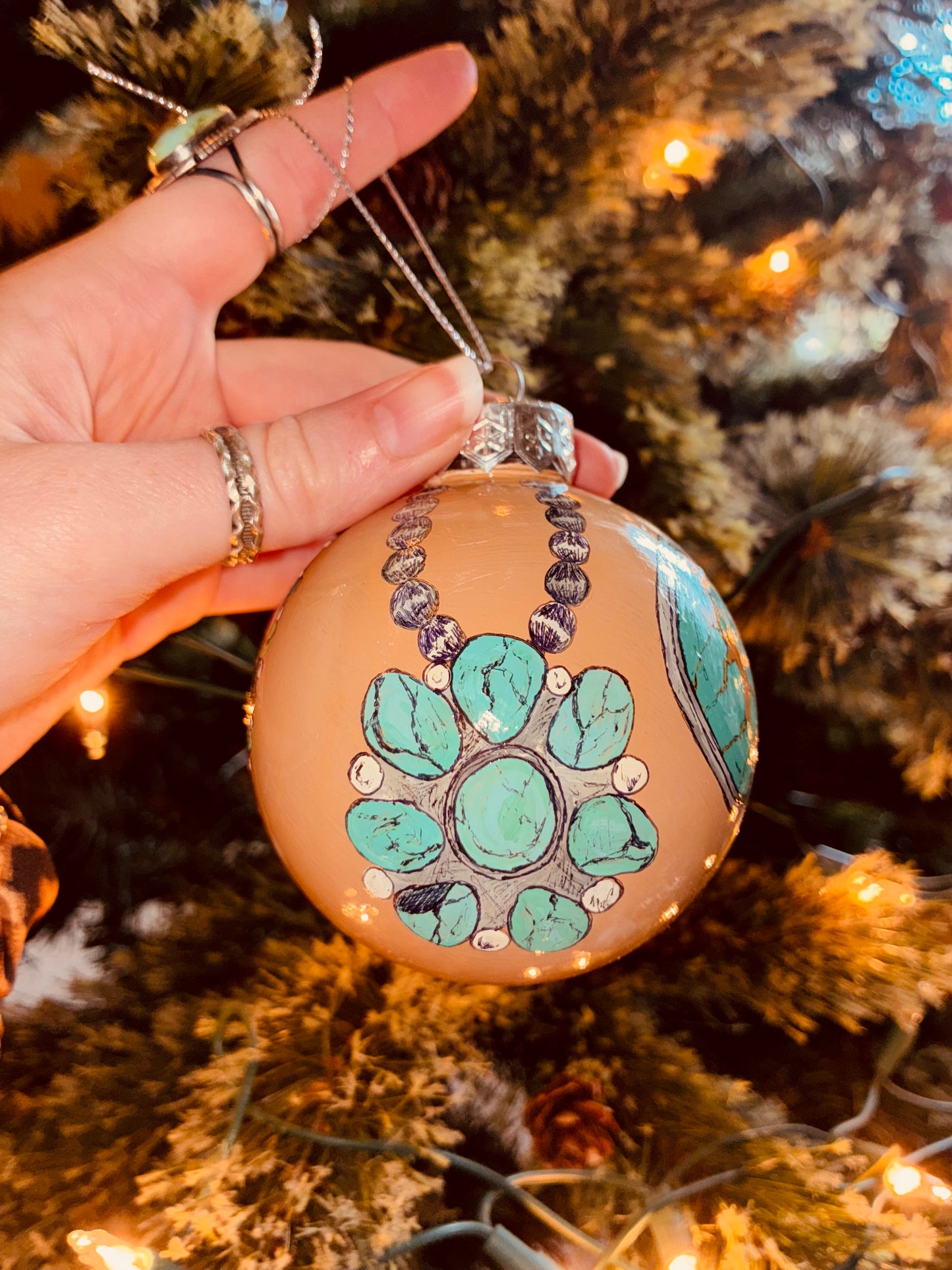 Kendra Large HANDPAINTED Ornament