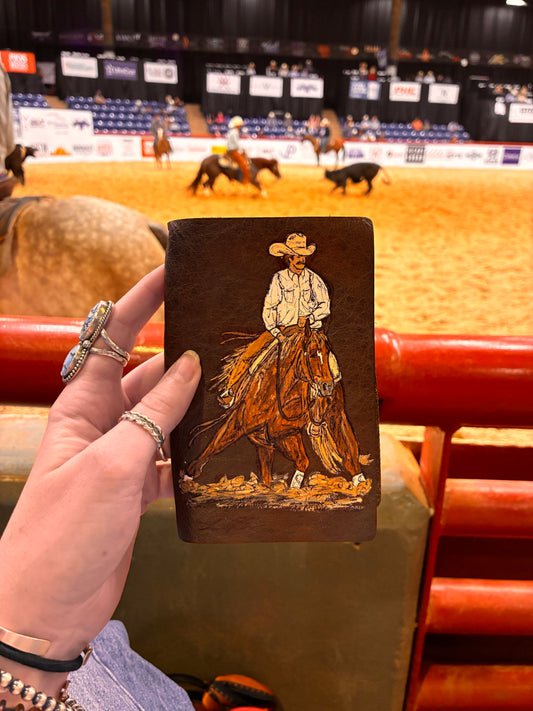 Cow Watchin Pocket Size Genuine Leather Notebook