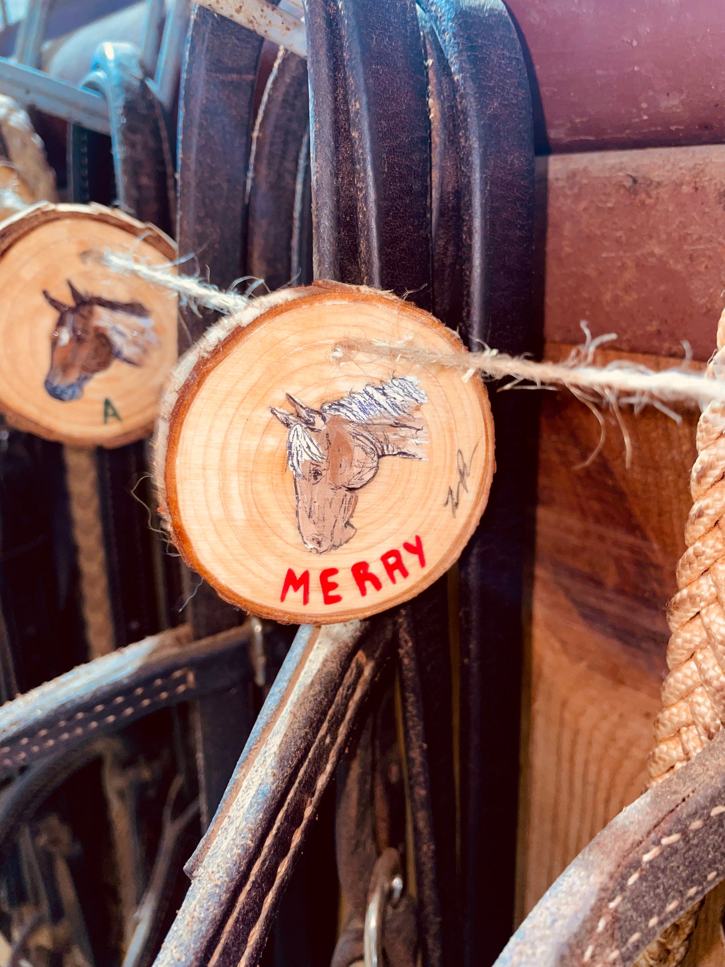 Have A Merry Cowboy Christmas Wooden Garland