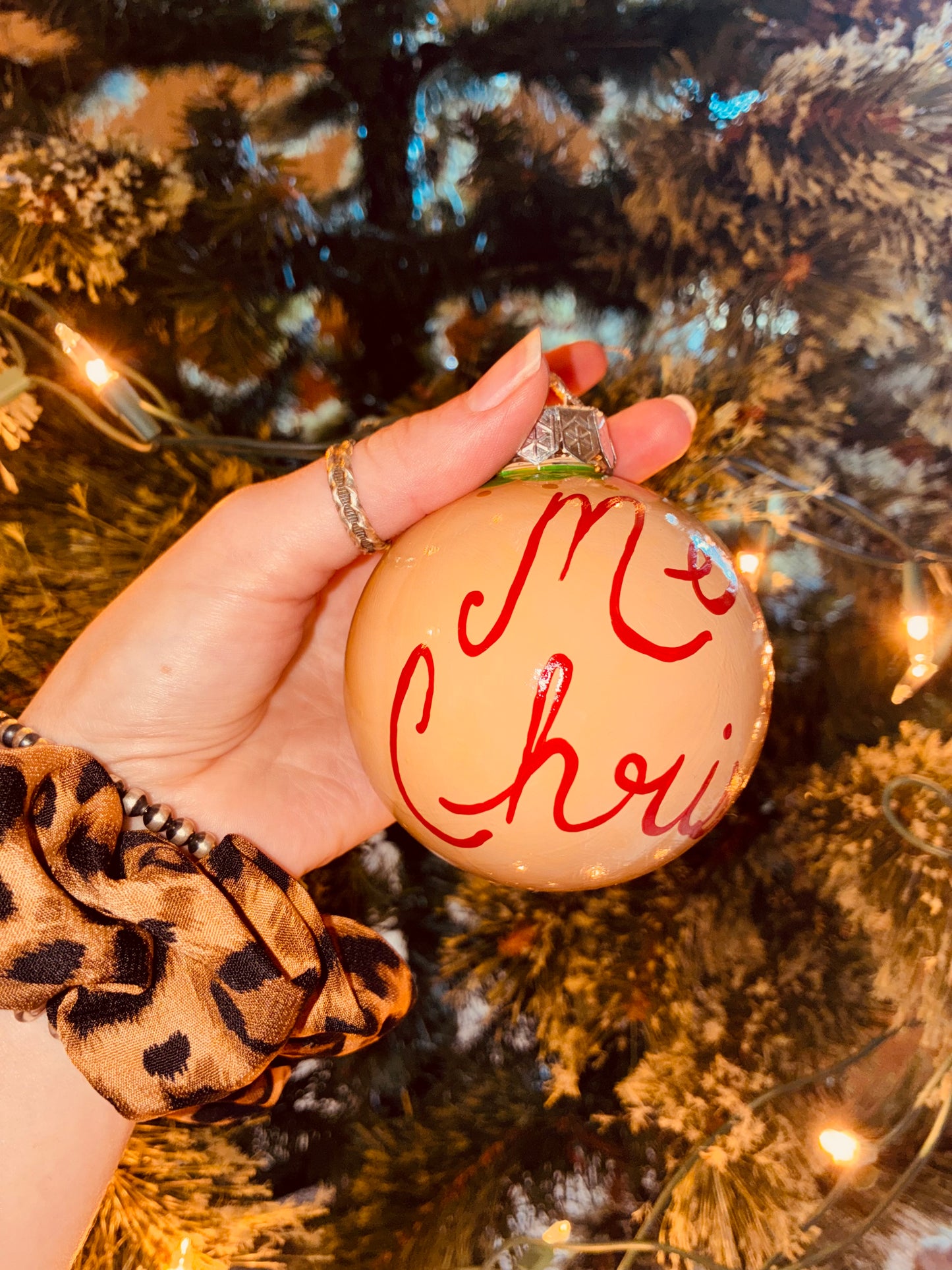 Down The Fence Large HANDPAINTED Ornament