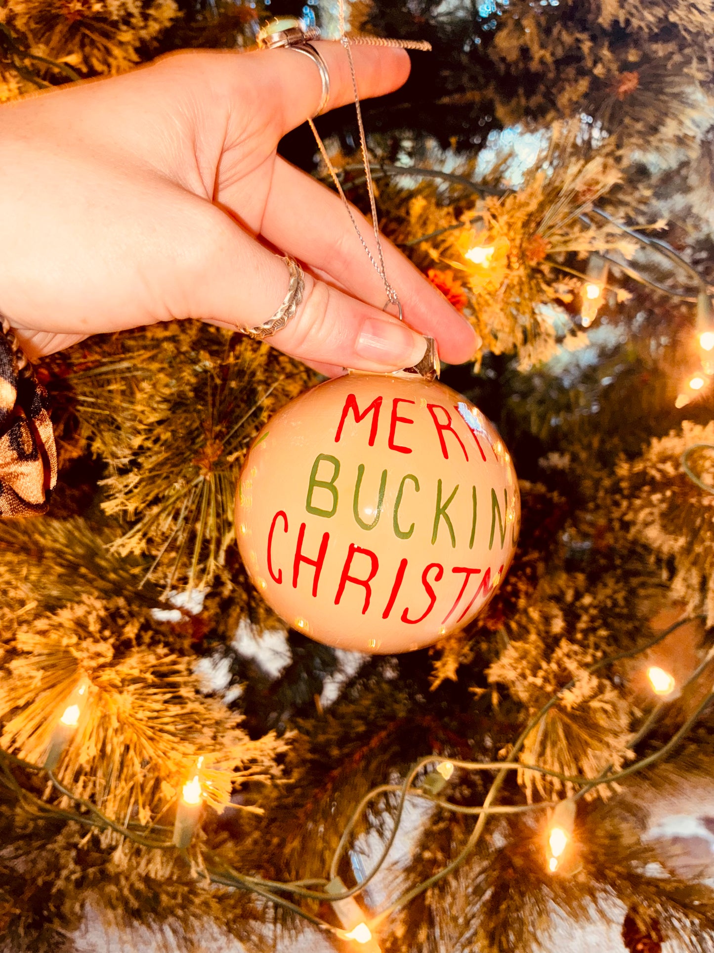 Wish List Large HANDPAINTED Ornament