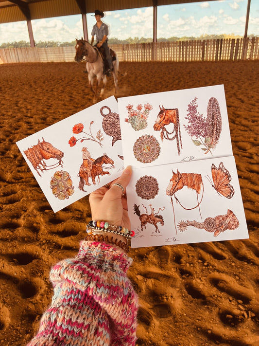 Wild Roan Art Greeting Cards