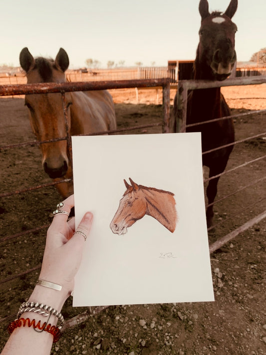 Red Roan Portrait Original