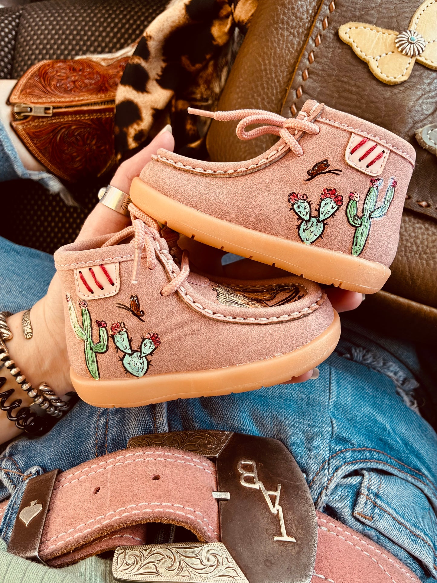Cactus Pink Baby Moccasins