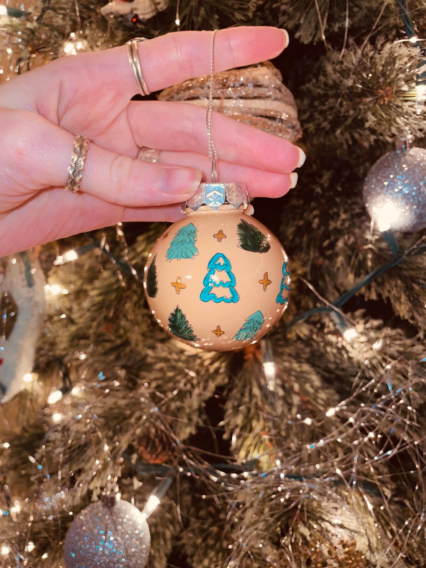 Tree Farm HANDPAINTED Ornament