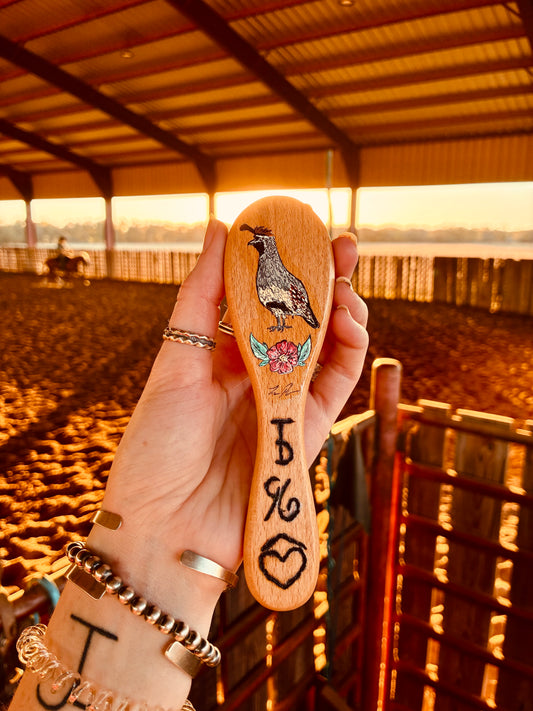 Quail Wooden Baby Hair Brush