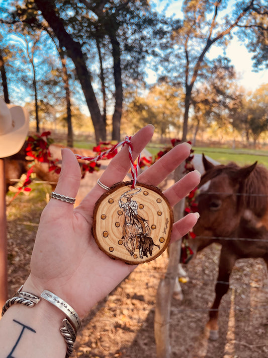 Candy Hanpainted Wood Ornament