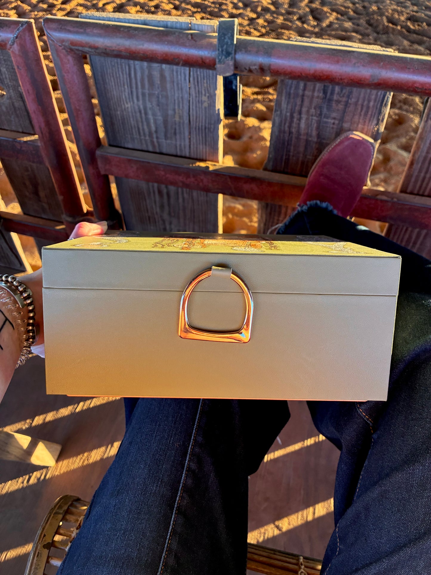 Caboi Sage Green 2 Layer Jewelry Box