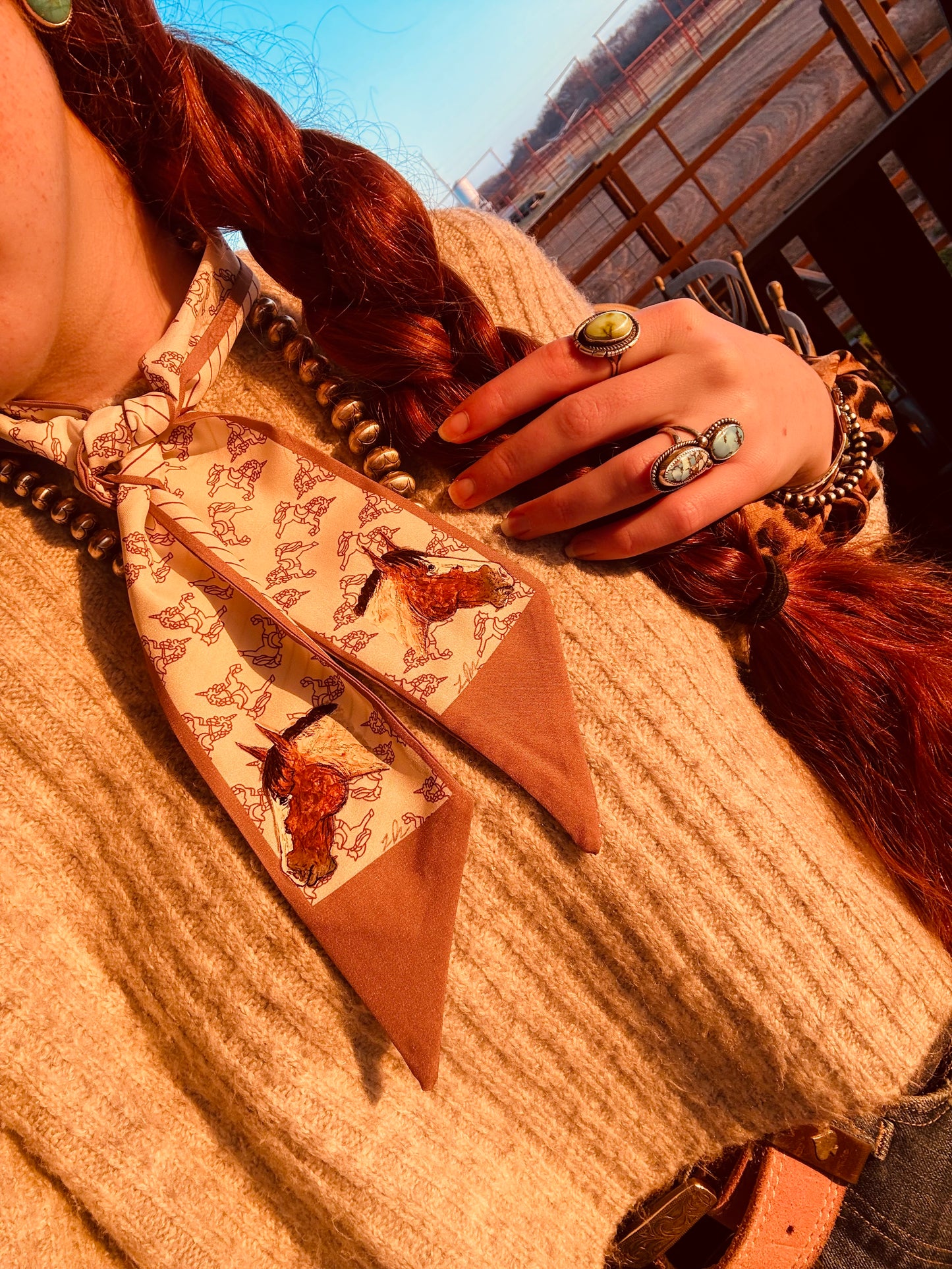 Roany HANDPAINTED Twilly
