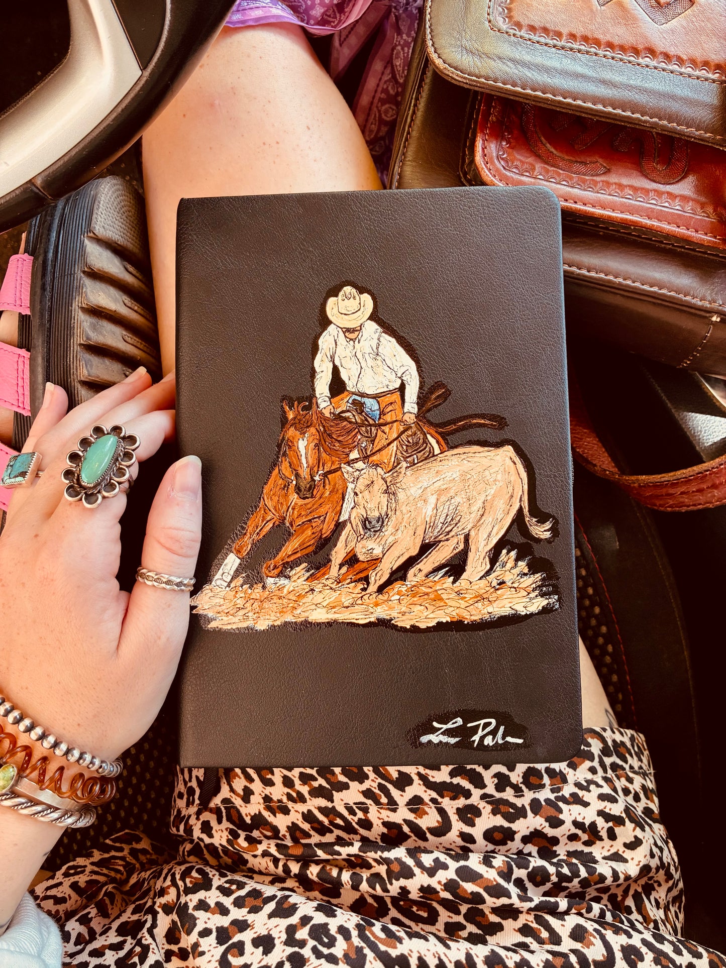 Cowhorse Black Blank Notebook